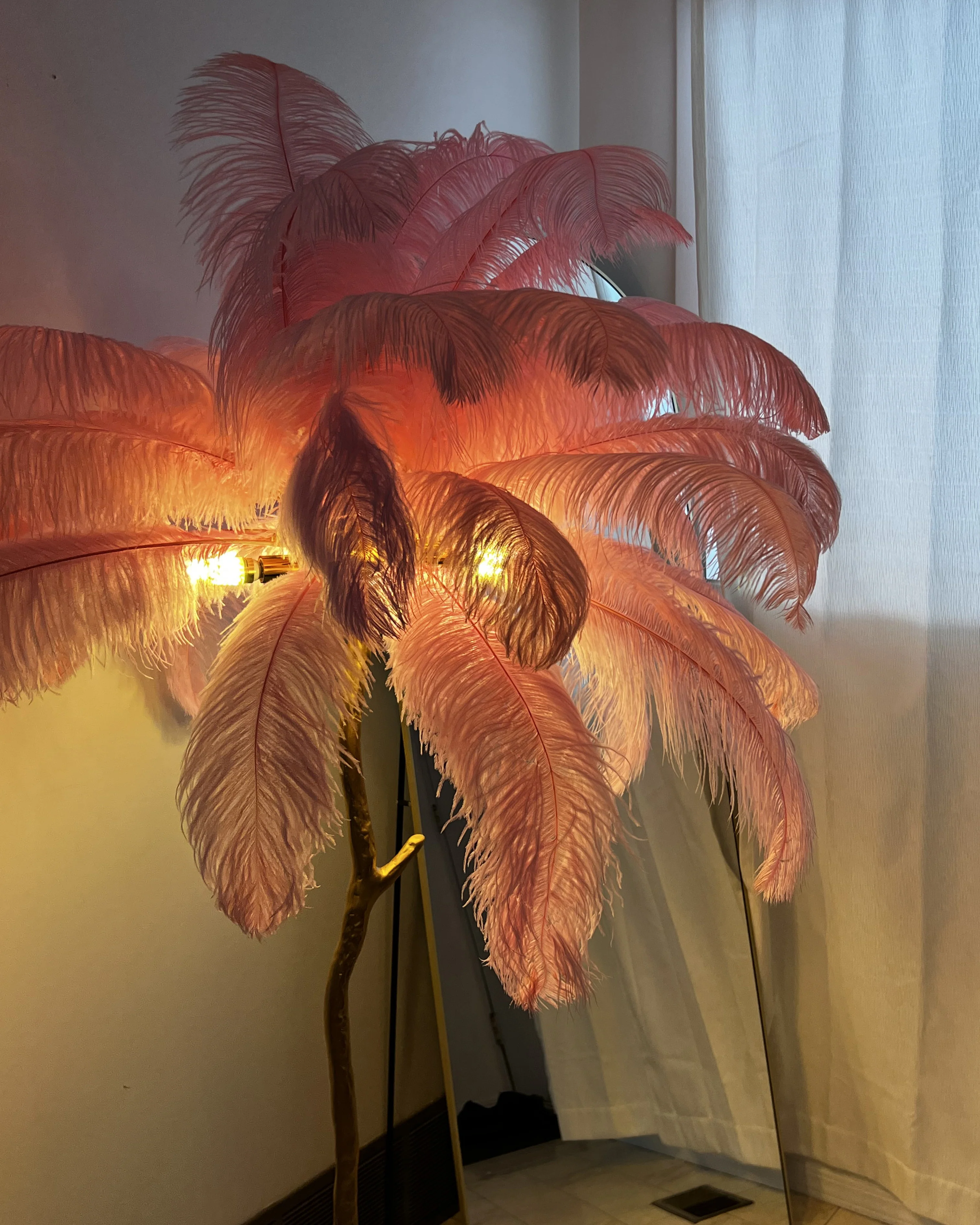 WOMO Feather Palm Tree Floor Lamp-WM7000 - Image 82