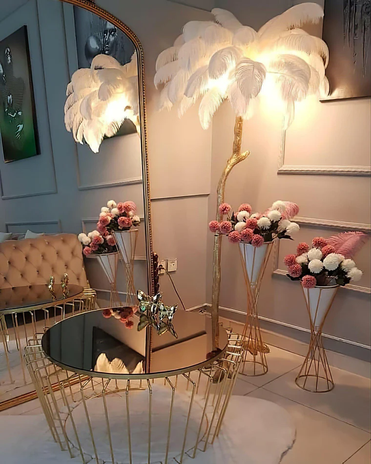 WOMO Feather Palm Tree Floor Lamp-WM7000 - Image 86
