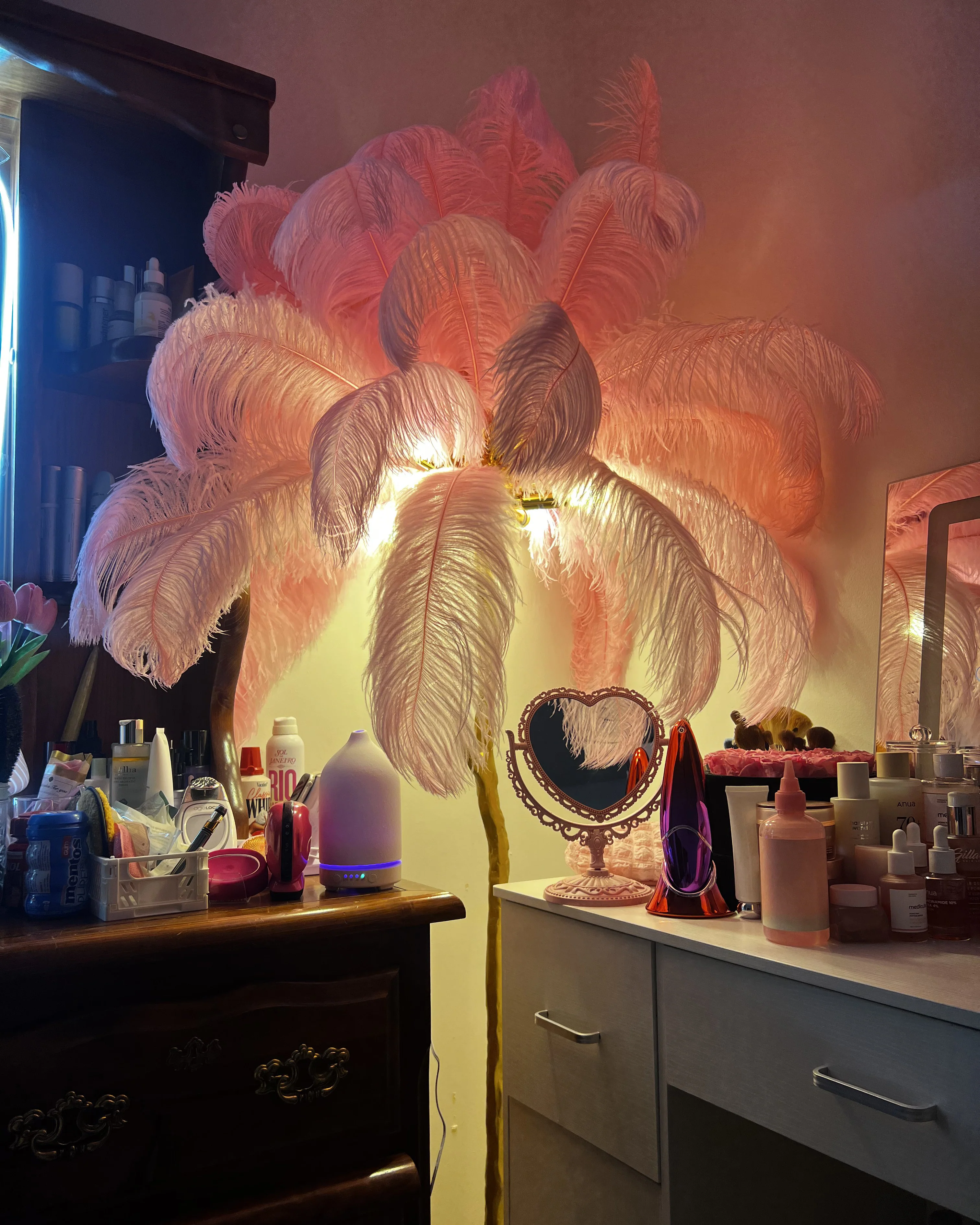 WOMO Feather Palm Tree Floor Lamp-WM7000 - Image 88