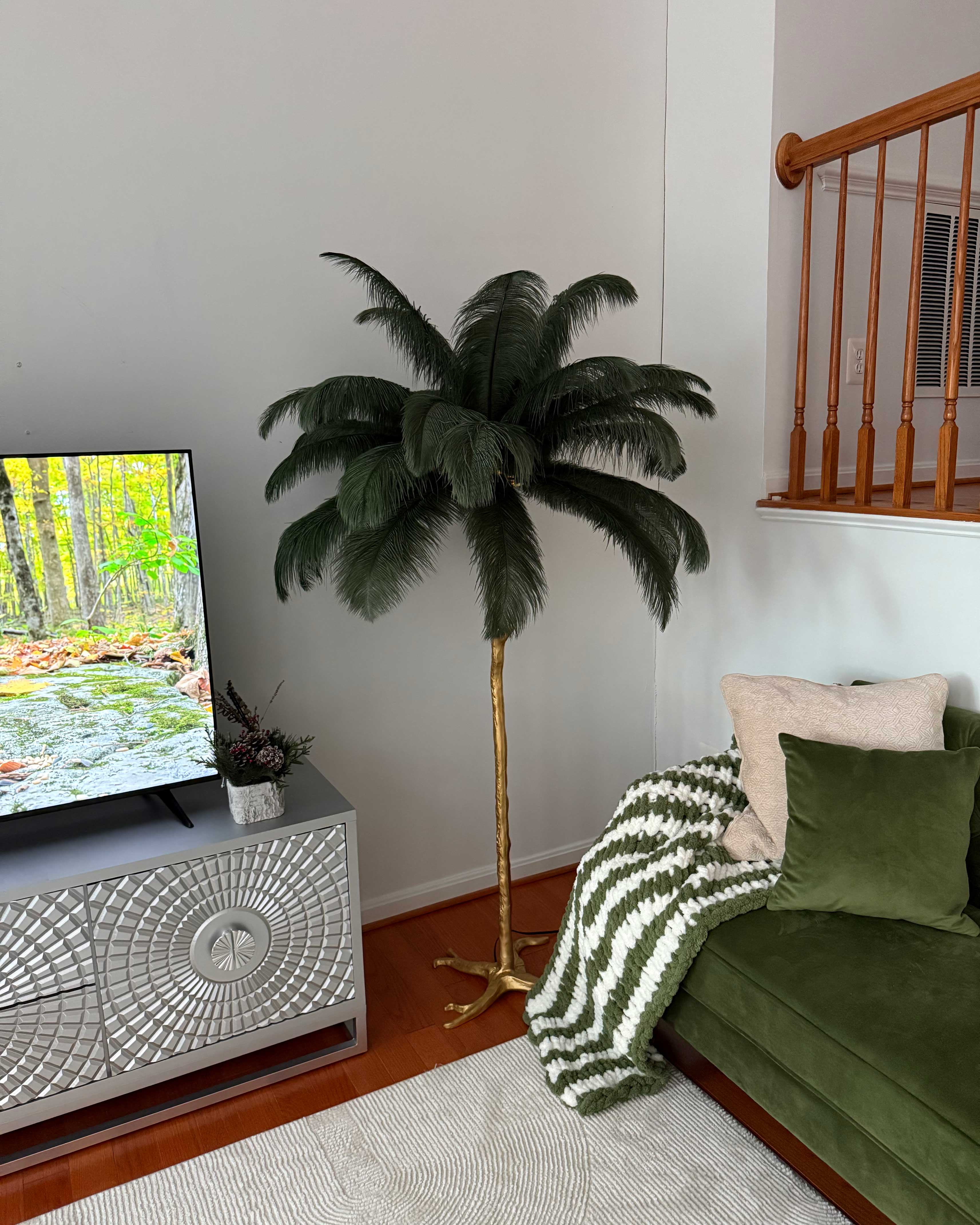 WOMO Feather Palm Tree Floor Lamp-WM7000 - Image 91