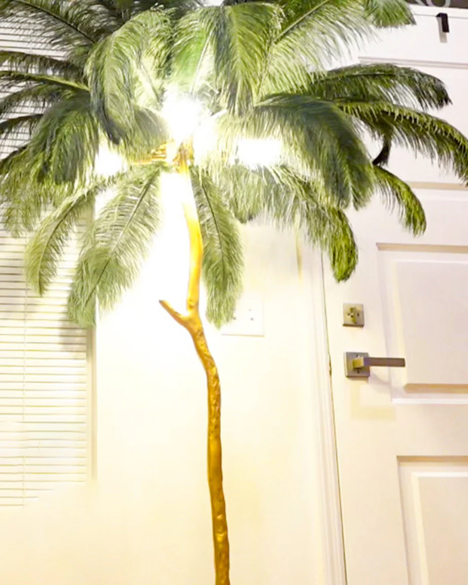 WOMO Feather Palm Tree Floor Lamp-WM7000 - Image 92
