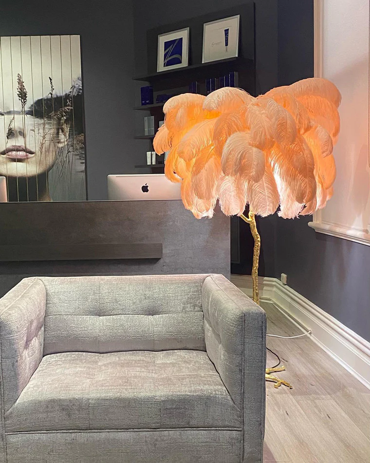 WOMO Feather Palm Tree Floor Lamp-WM7000 - Image 95