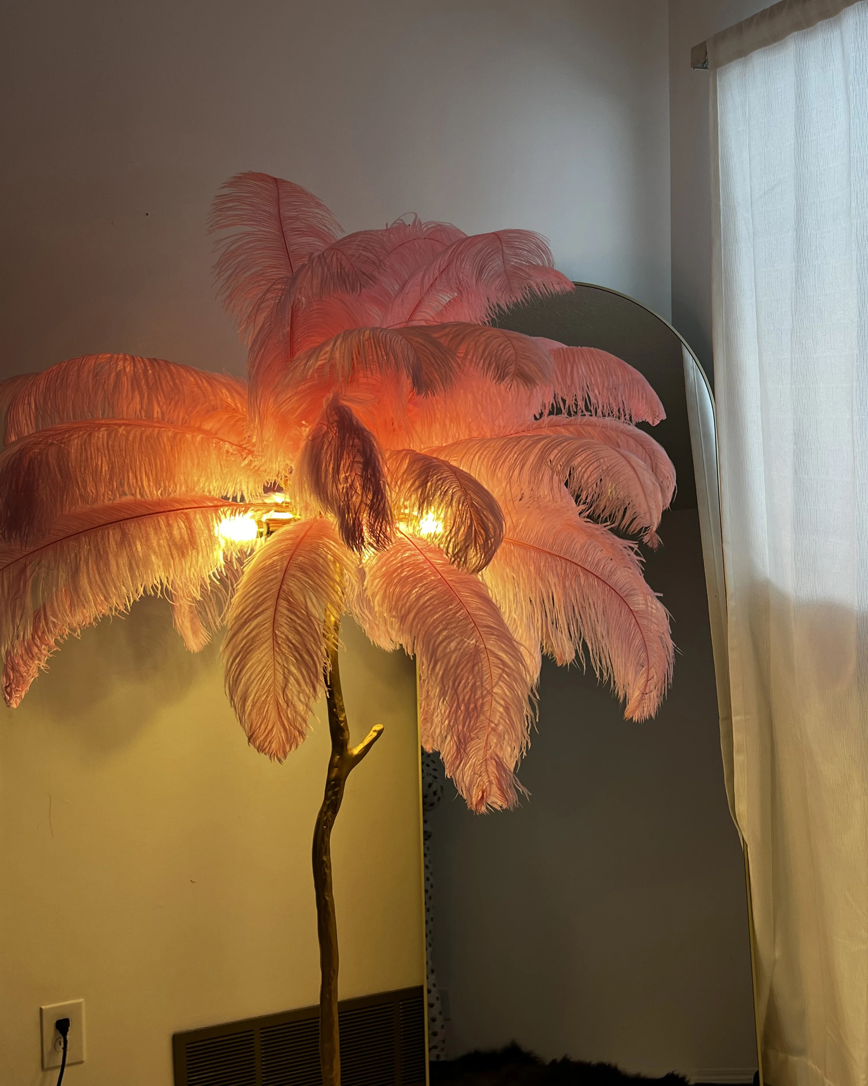 WOMO Feather Palm Tree Floor Lamp-WM7000 - Image 99