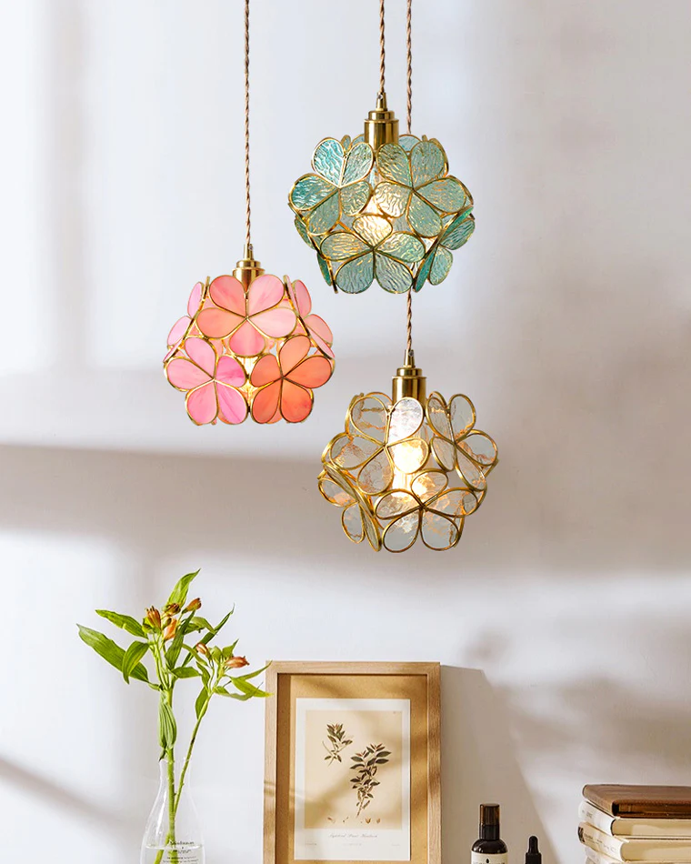 WOMO Cherry Blossom Stained Glass Pendant Light-WM2100 - Image 11