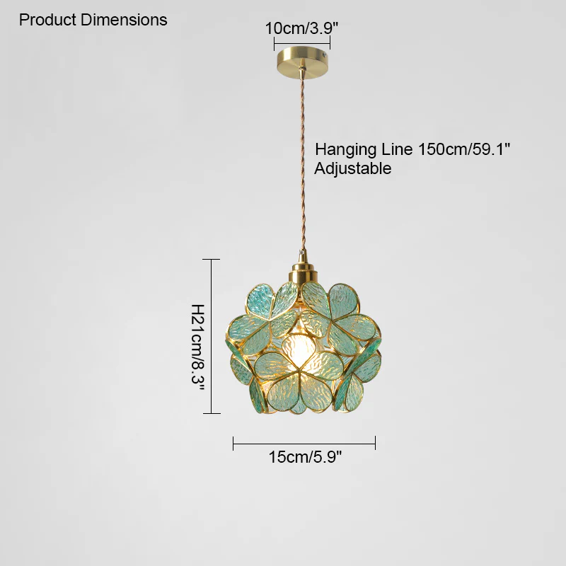 WOMO Cherry Blossom Stained Glass Pendant Light-WM2100 - Image 26