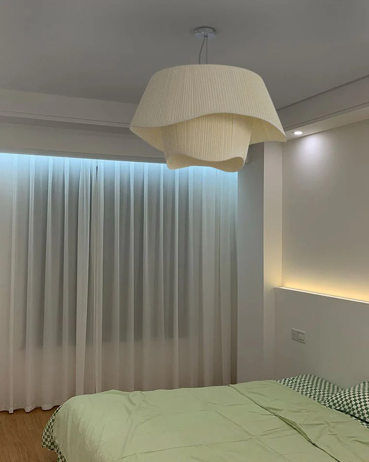 WOMO Pleated Fabric Drum Pendant Light-WM2130 - Image 27