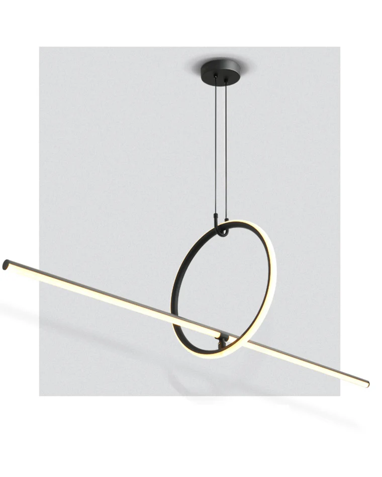 WOMO Circle Linear Pendant Light-WM2122 - Image 10