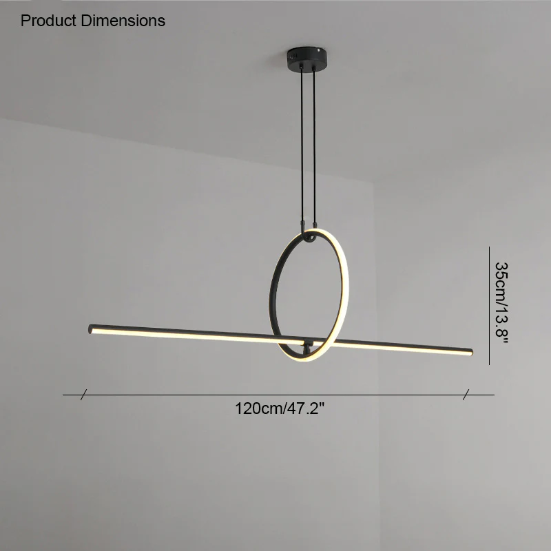 WOMO Circle Linear Pendant Light-WM2122 - Image 33