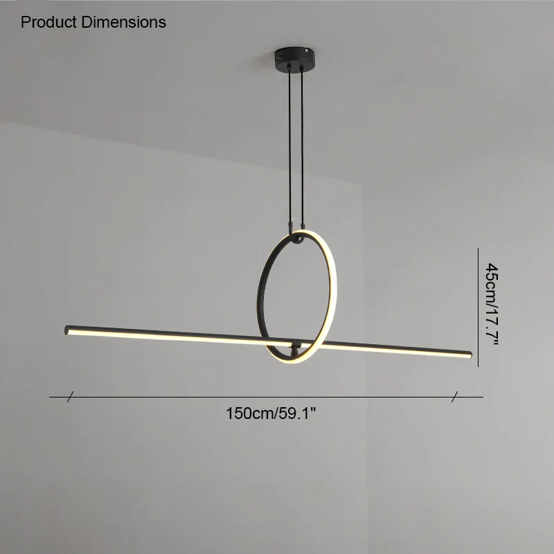 WOMO Circle Linear Pendant Light-WM2122 - Image 34