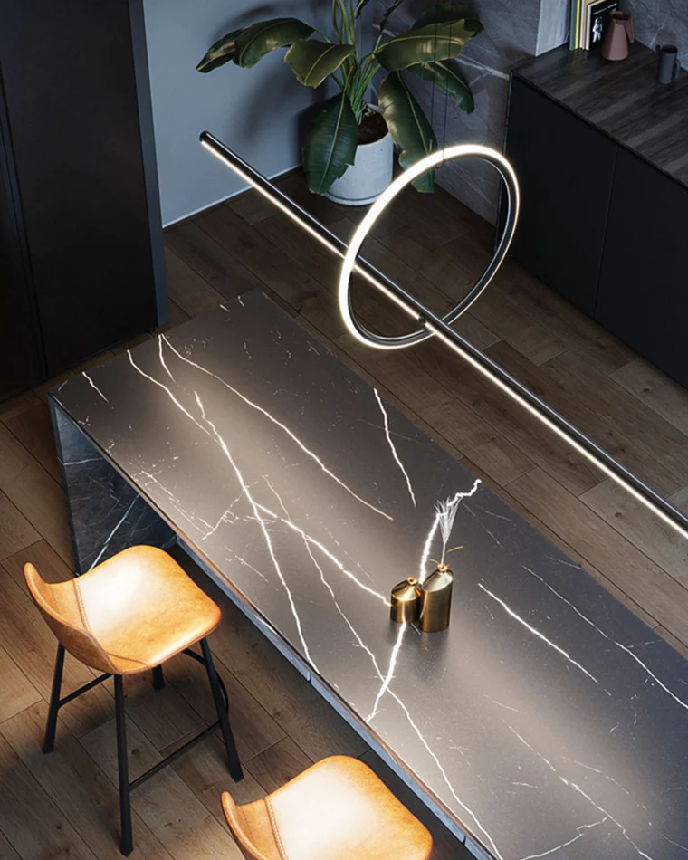 WOMO Circle Linear Pendant Light-WM2122 - Image 6