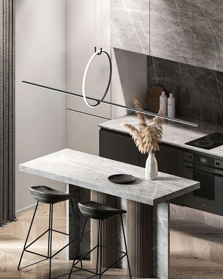 WOMO Circle Linear Pendant Light-WM2122 - Image 7