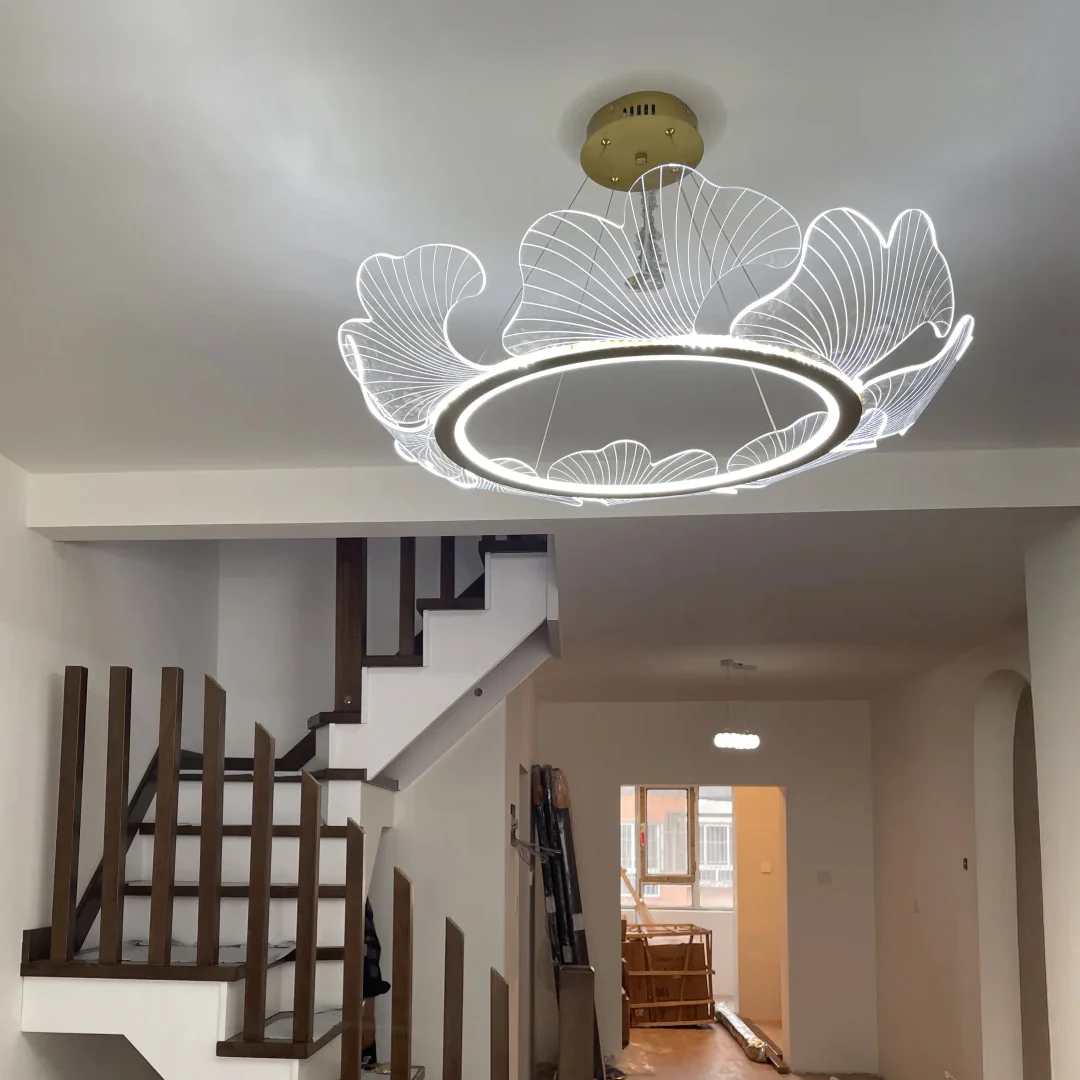 WOMO  Acrylic Ginkgo Leaf Chandelier-WM2000 - Image 20