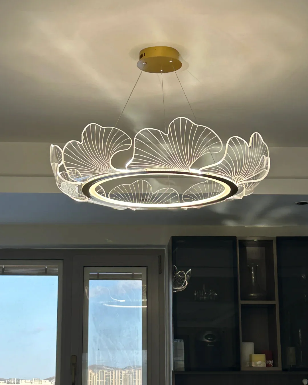 WOMO  Acrylic Ginkgo Leaf Chandelier-WM2000 - Image 24