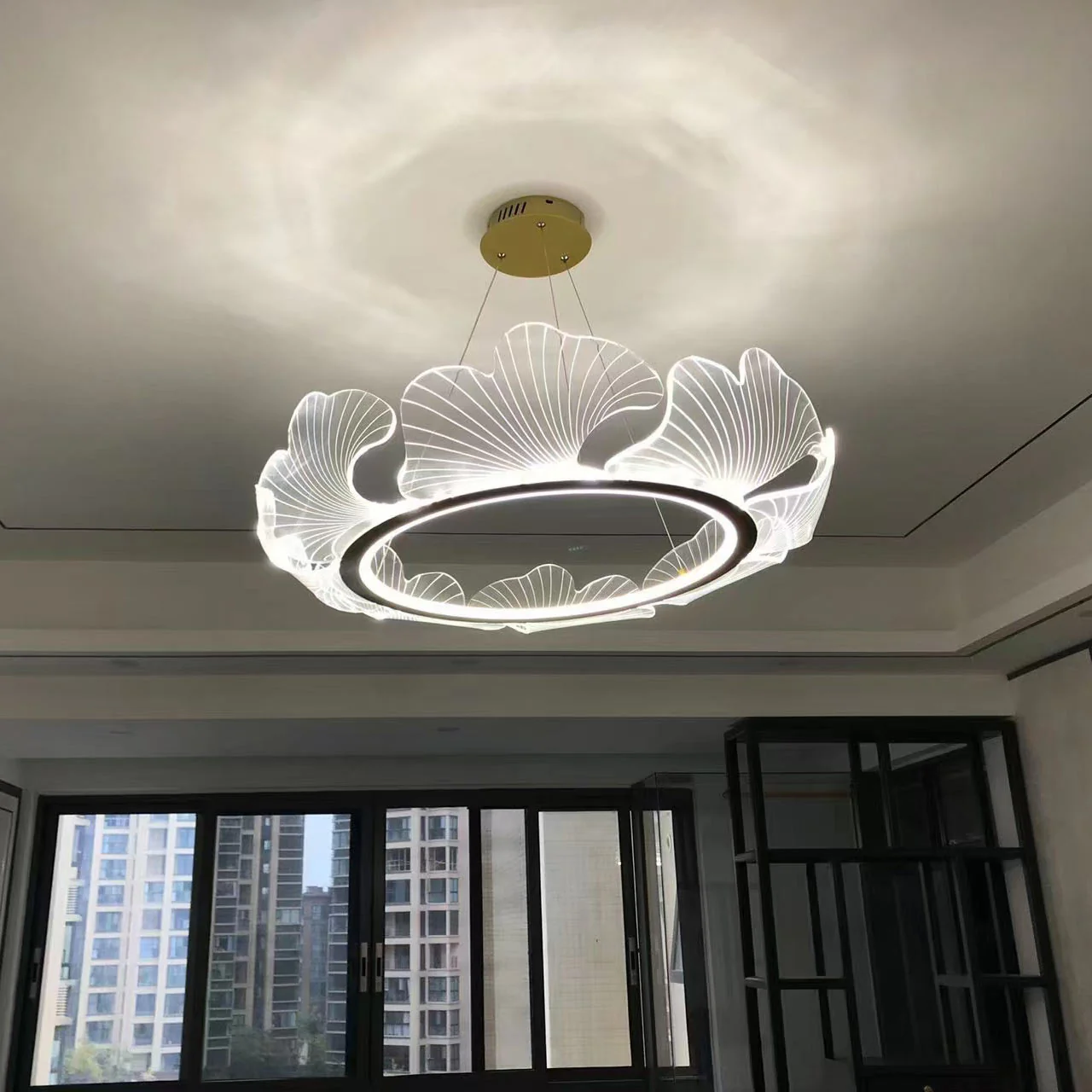 WOMO  Acrylic Ginkgo Leaf Chandelier-WM2000 - Image 25