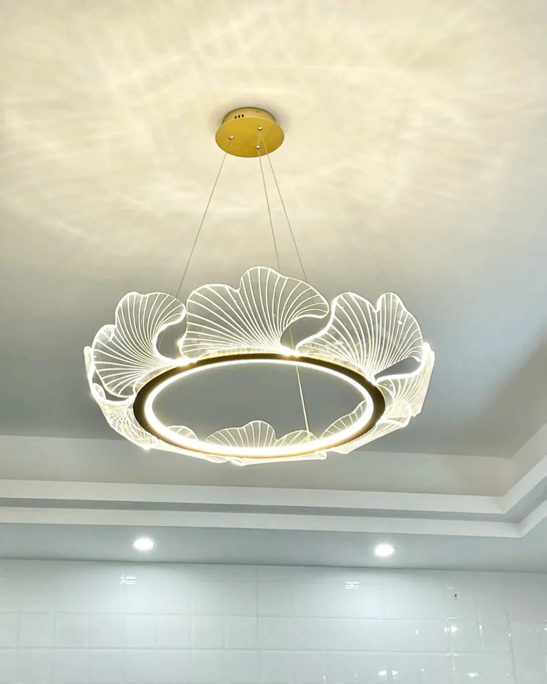 WOMO  Acrylic Ginkgo Leaf Chandelier-WM2000 - Image 26