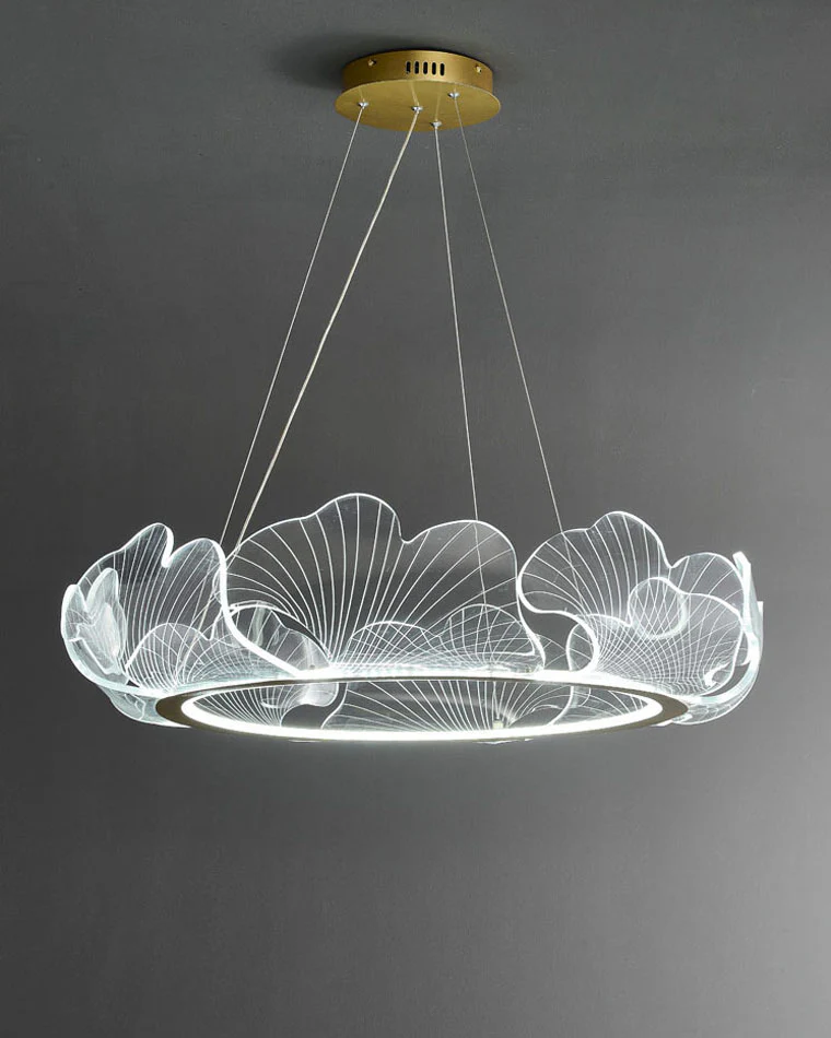 WOMO  Acrylic Ginkgo Leaf Chandelier-WM2000 - Image 30