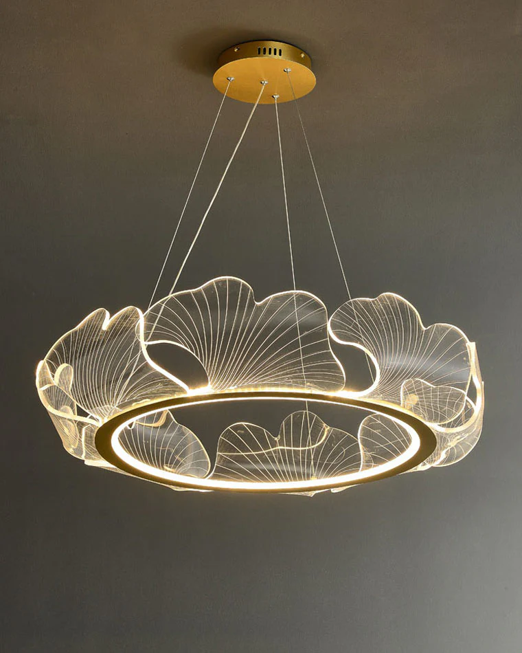 WOMO  Acrylic Ginkgo Leaf Chandelier-WM2000 - Image 31