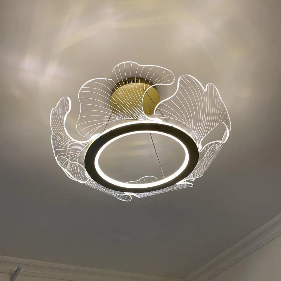 WOMO  Acrylic Ginkgo Leaf Chandelier-WM2000 - Image 33