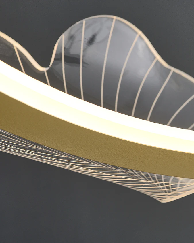WOMO  Acrylic Ginkgo Leaf Chandelier-WM2000 - Image 34