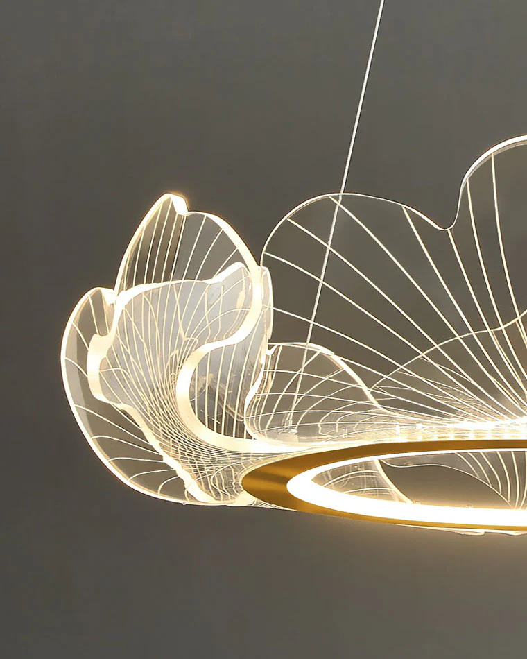WOMO  Acrylic Ginkgo Leaf Chandelier-WM2000 - Image 35