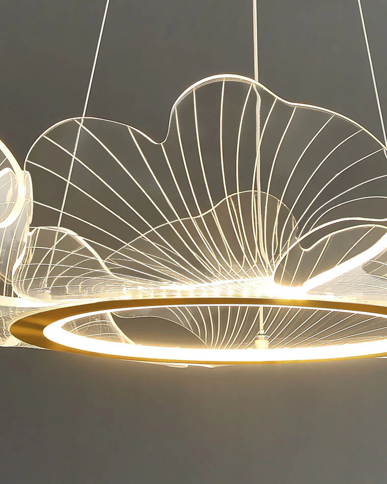 WOMO  Acrylic Ginkgo Leaf Chandelier-WM2000 - Image 36