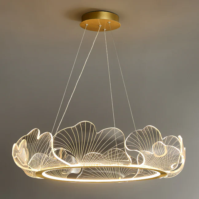 WOMO  Acrylic Ginkgo Leaf Chandelier-WM2000 - Image 42