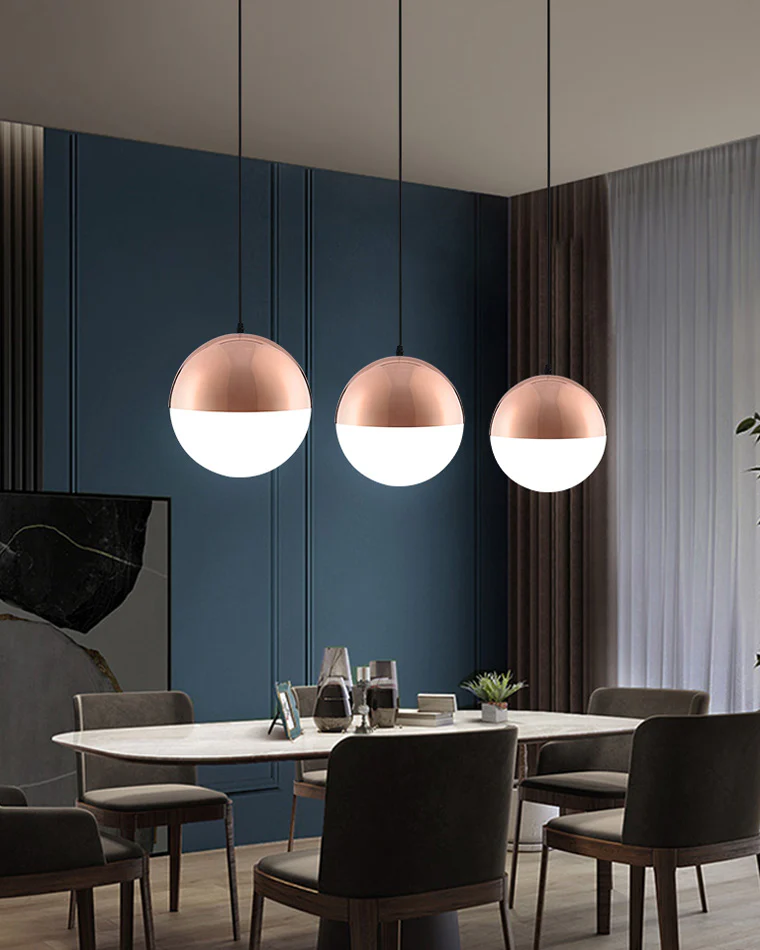 WOMO Prismatic/Milk Glass Globe Pendant Light-WM2065 - Image 18