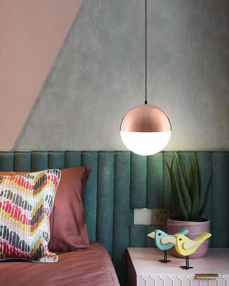 WOMO Prismatic/Milk Glass Globe Pendant Light-WM2065 - Image 20