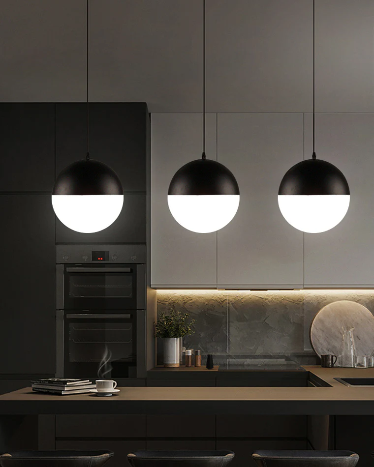 WOMO Prismatic/Milk Glass Globe Pendant Light-WM2065 - Image 21