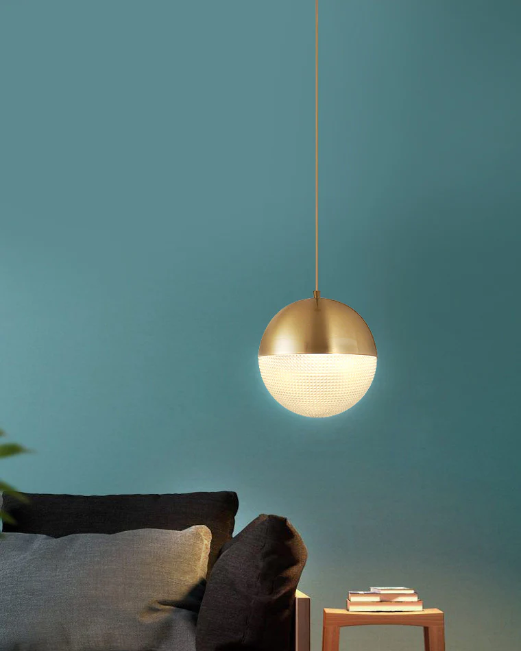 WOMO Prismatic/Milk Glass Globe Pendant Light-WM2065 - Image 24