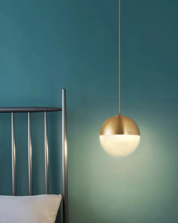 WOMO Prismatic/Milk Glass Globe Pendant Light-WM2065 - Image 25