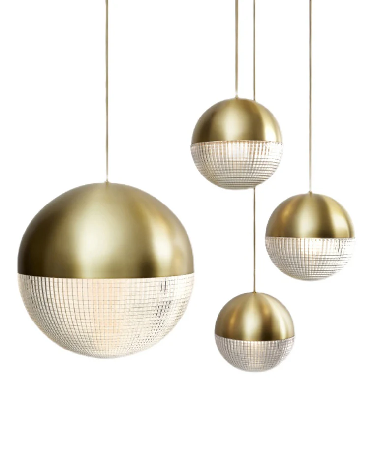 WOMO Prismatic/Milk Glass Globe Pendant Light-WM2065 - Image 28