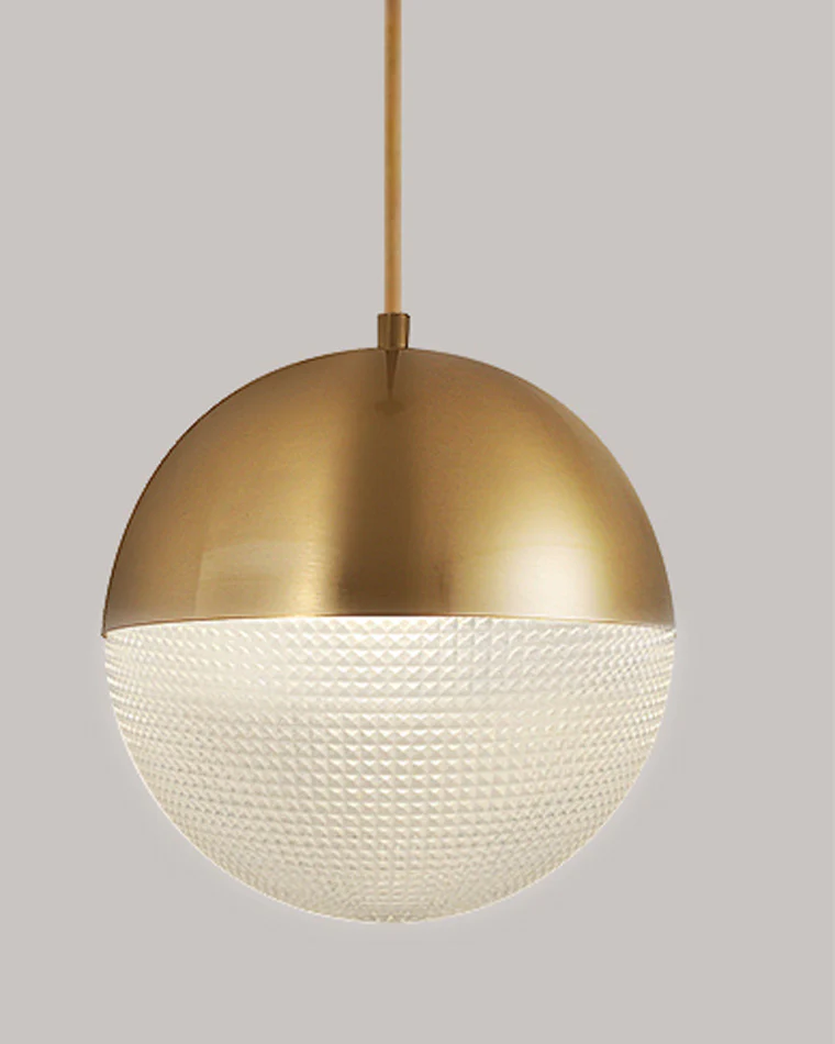 WOMO Prismatic/Milk Glass Globe Pendant Light-WM2065 - Image 29