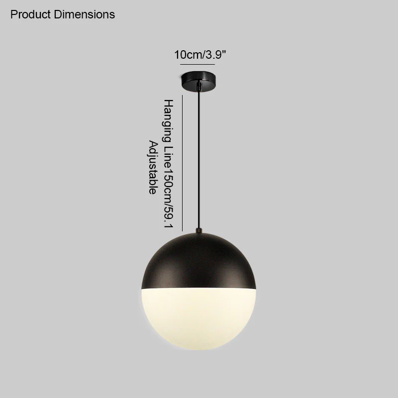 WOMO Prismatic/Milk Glass Globe Pendant Light-WM2065 - Image 32