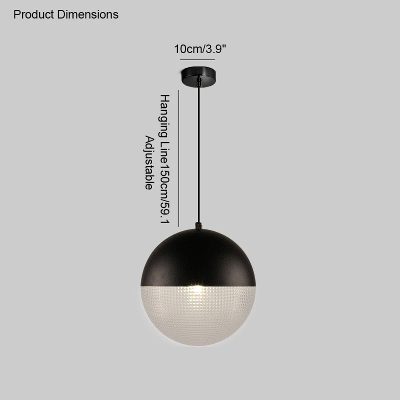 WOMO Prismatic/Milk Glass Globe Pendant Light-WM2065 - Image 34