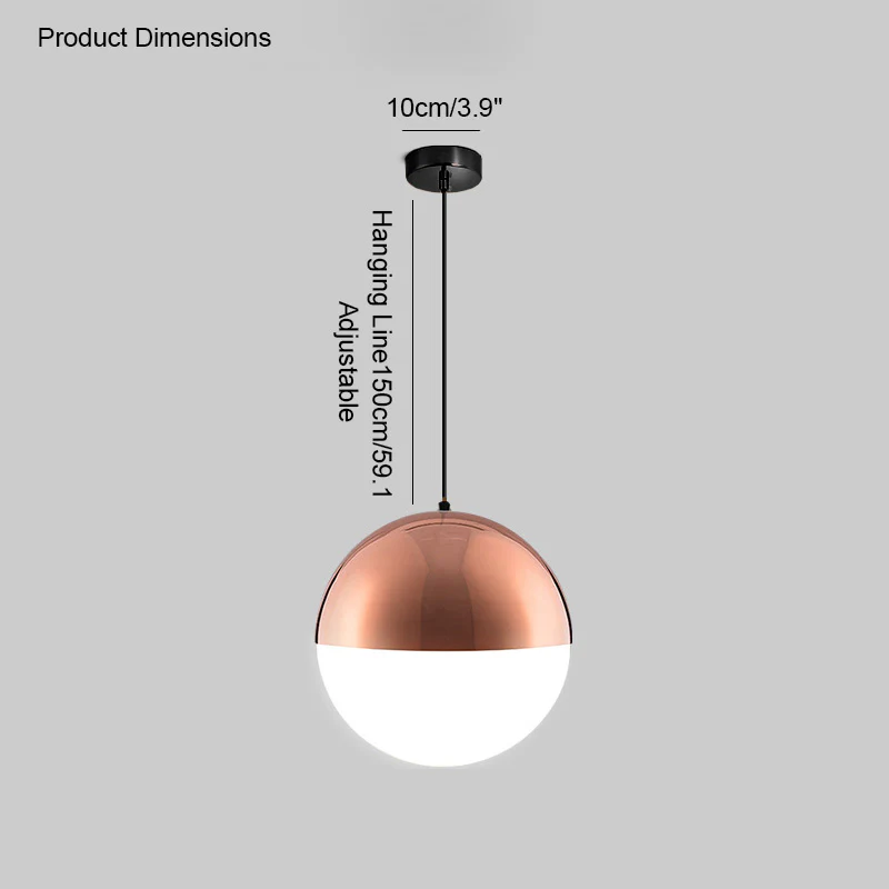 WOMO Prismatic/Milk Glass Globe Pendant Light-WM2065 - Image 38