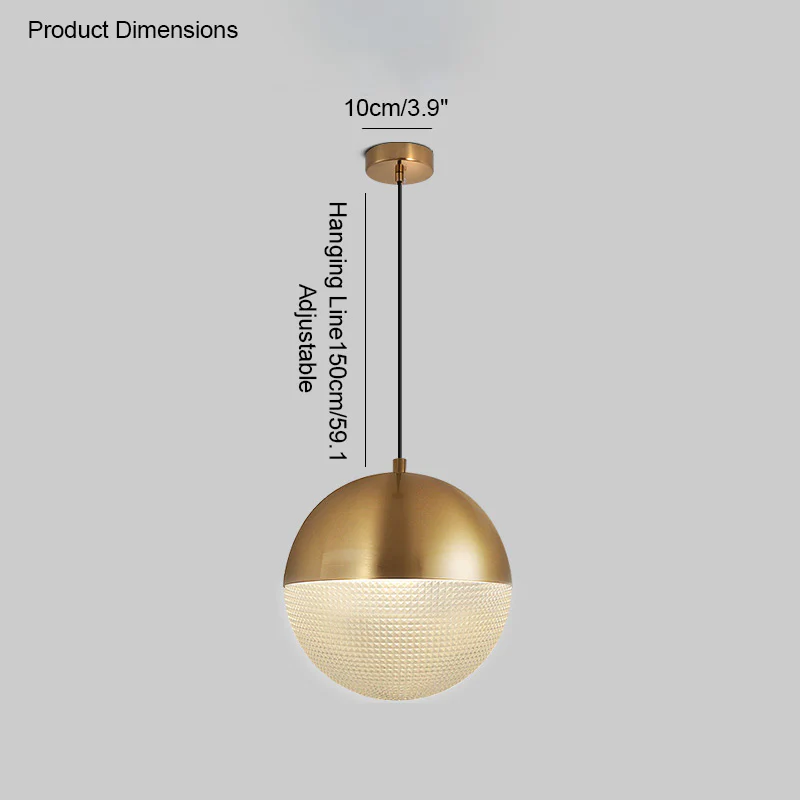 WOMO Prismatic/Milk Glass Globe Pendant Light-WM2065 - Image 40