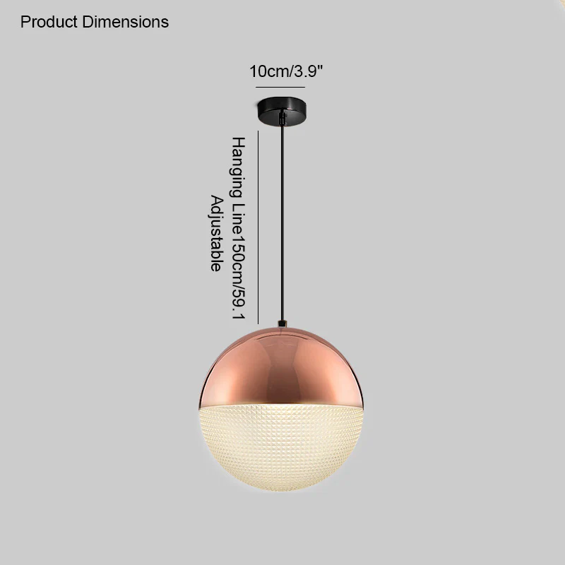 WOMO Prismatic/Milk Glass Globe Pendant Light-WM2065 - Image 42