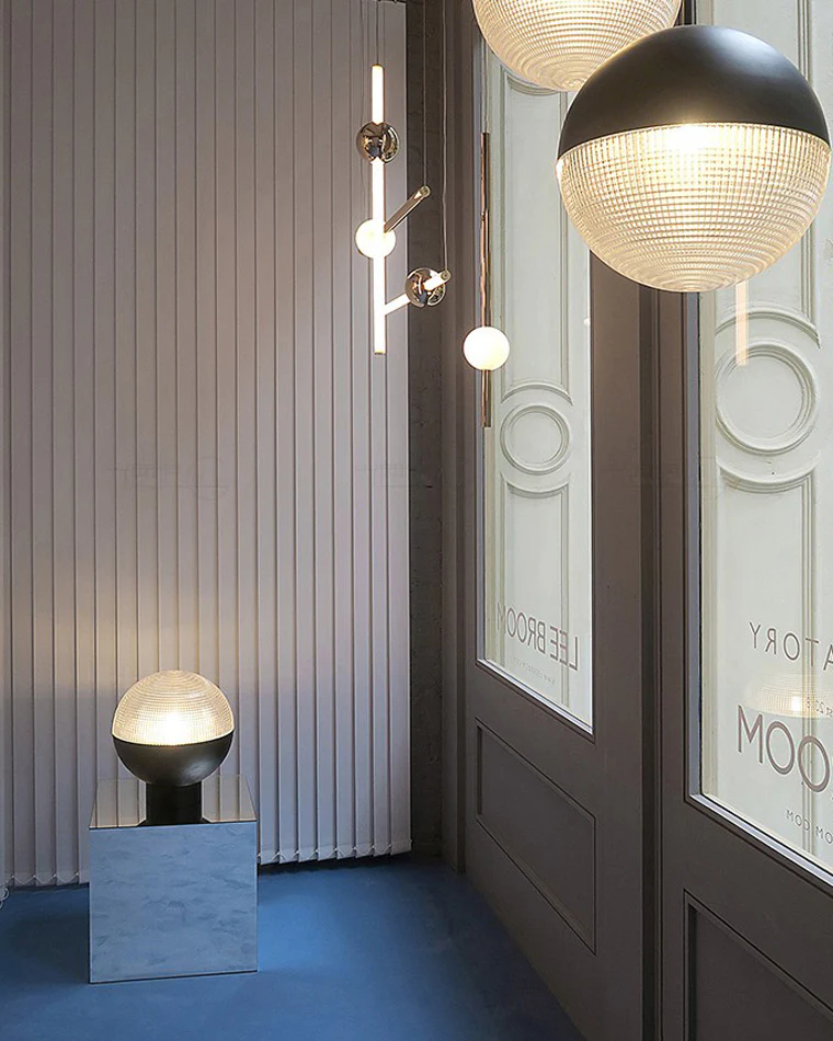 WOMO Prismatic/Milk Glass Globe Pendant Light-WM2065 - Image 9