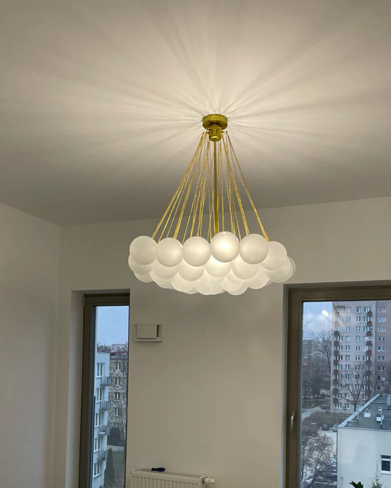 WOMO Cluster Frosted Glass Bubbles Chandelier-WM2068 - Image 13