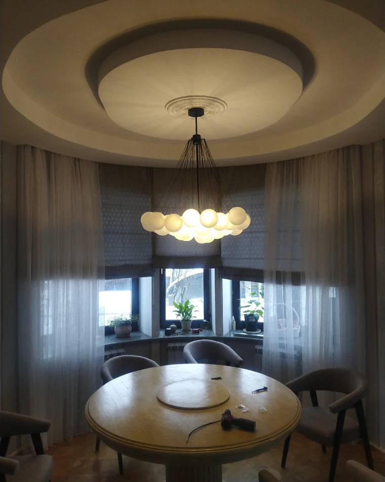 WOMO Cluster Frosted Glass Bubbles Chandelier-WM2068 - Image 15