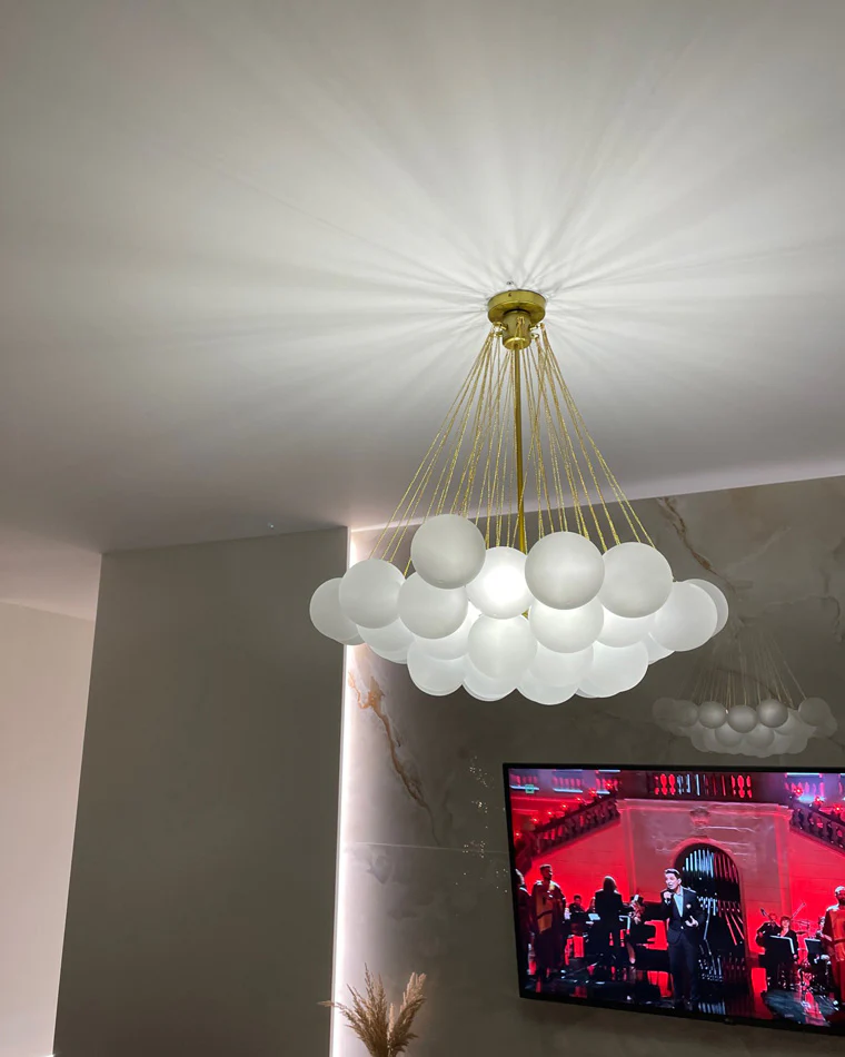 WOMO Cluster Frosted Glass Bubbles Chandelier-WM2068 - Image 16
