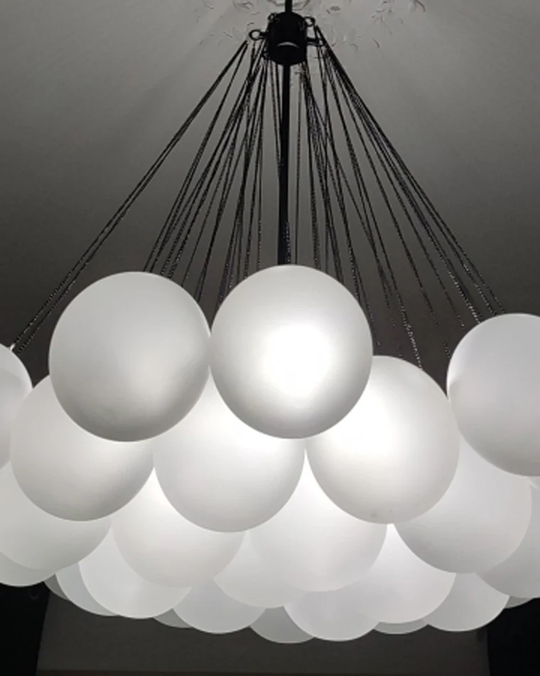 WOMO Cluster Frosted Glass Bubbles Chandelier-WM2068 - Image 22