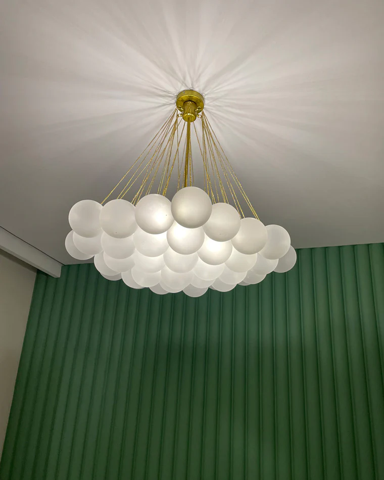 WOMO Cluster Frosted Glass Bubbles Chandelier-WM2068 - Image 4
