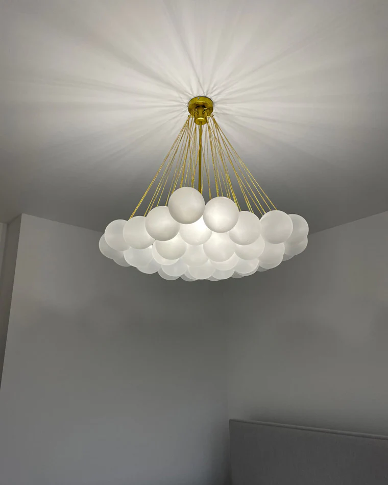 WOMO Cluster Frosted Glass Bubbles Chandelier-WM2068 - Image 7