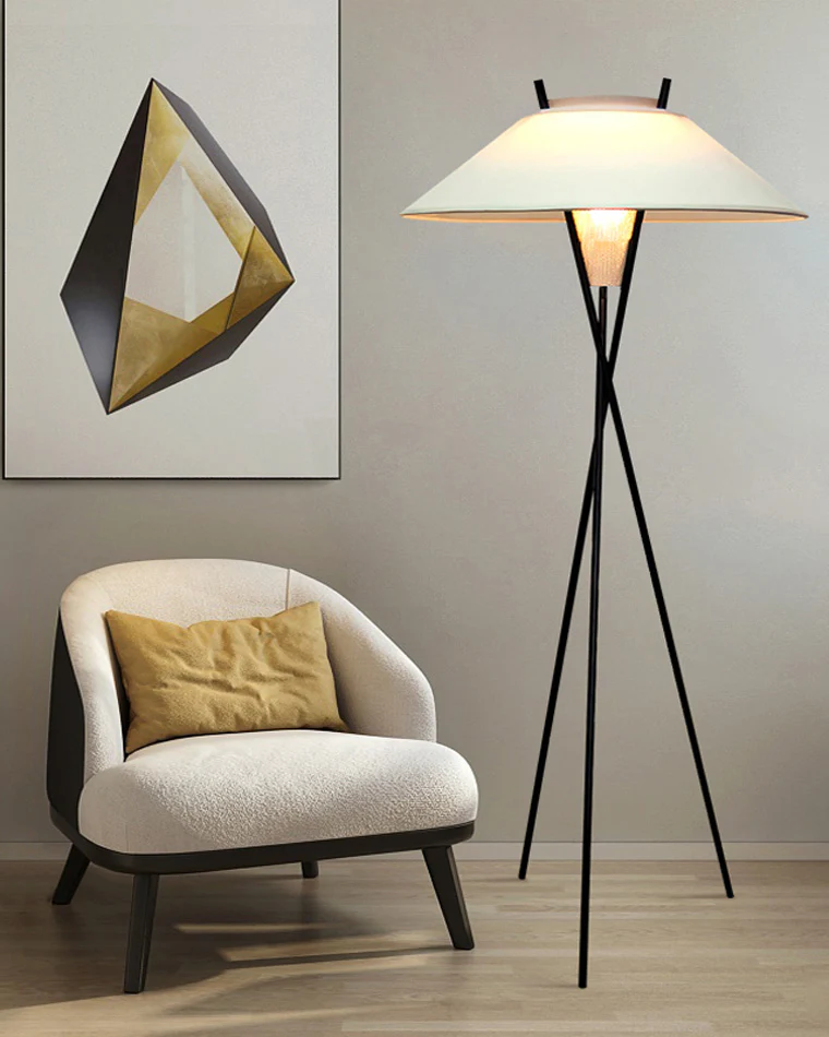 WOMO Japandi Cone Tripod Floor Lamp-WM7019 - Image 26