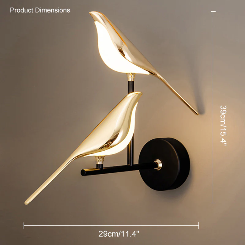 WOMO Gold Birds Wall Sconce-WM6033 - Image 30