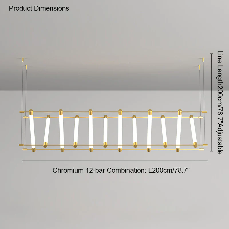 WOMO Maza Long Linear Chandelier-WM2134 - Image 55