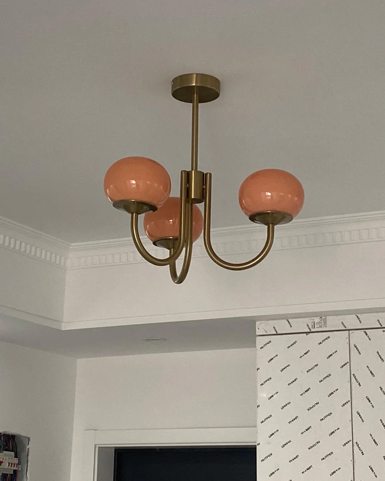 WOMO Pink Glass Globe Arm Chandelier-WM2052 - Image 27