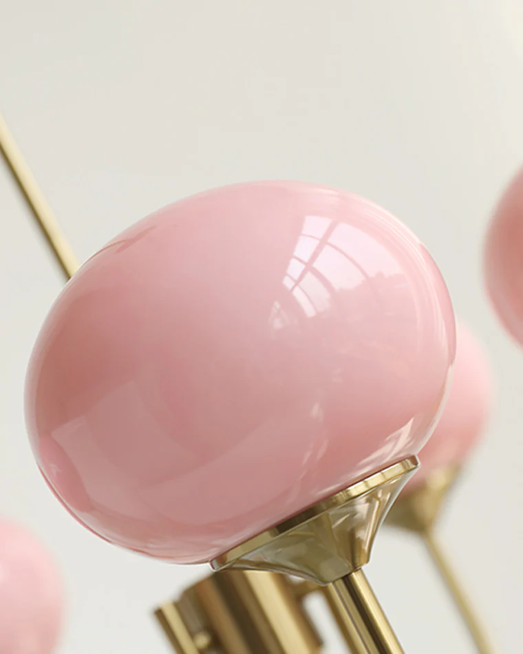 WOMO Pink Glass Globe Arm Chandelier-WM2052 - Image 28
